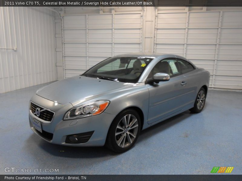 Celestial Blue Metallic / Soverign Hide Calcite Leather/Off Black 2011 Volvo C70 T5