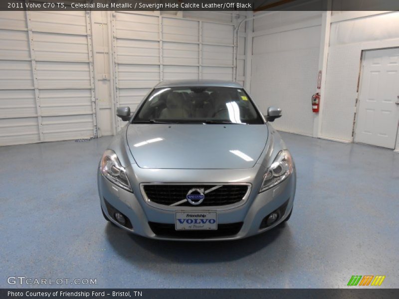 Celestial Blue Metallic / Soverign Hide Calcite Leather/Off Black 2011 Volvo C70 T5