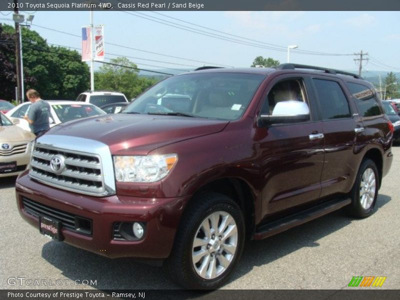 Cassis Red Pearl / Sand Beige 2010 Toyota Sequoia Platinum 4WD