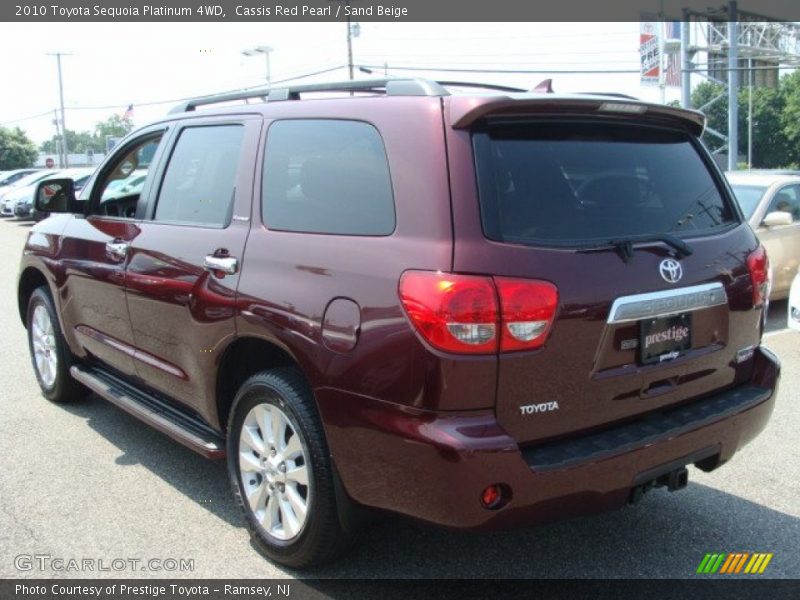Cassis Red Pearl / Sand Beige 2010 Toyota Sequoia Platinum 4WD