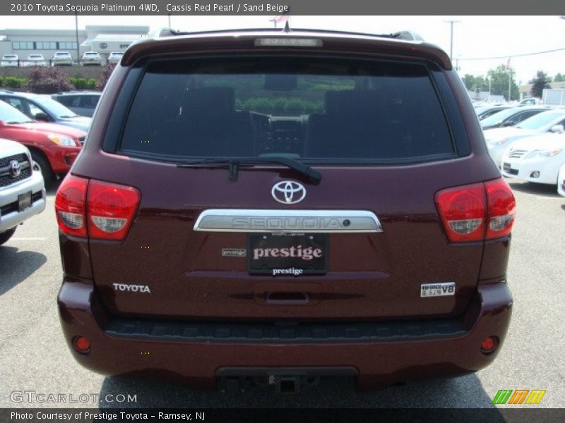 Cassis Red Pearl / Sand Beige 2010 Toyota Sequoia Platinum 4WD