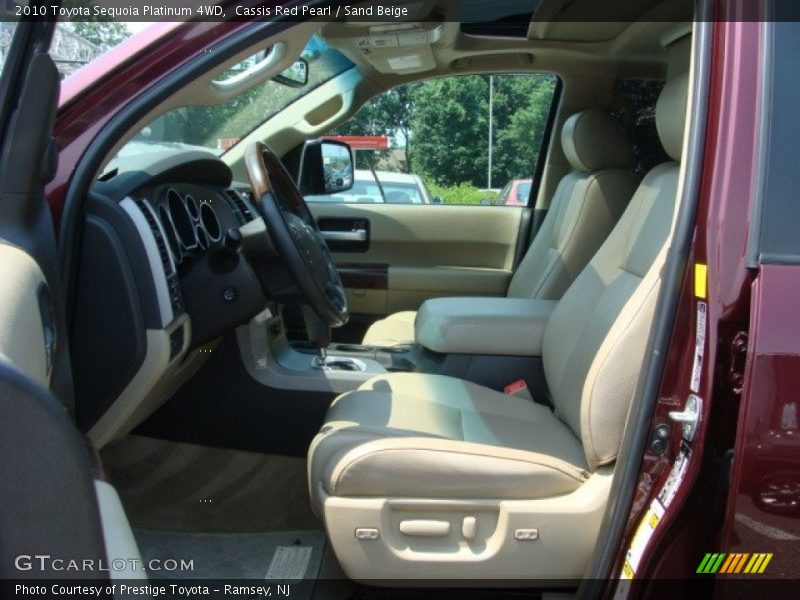 Cassis Red Pearl / Sand Beige 2010 Toyota Sequoia Platinum 4WD