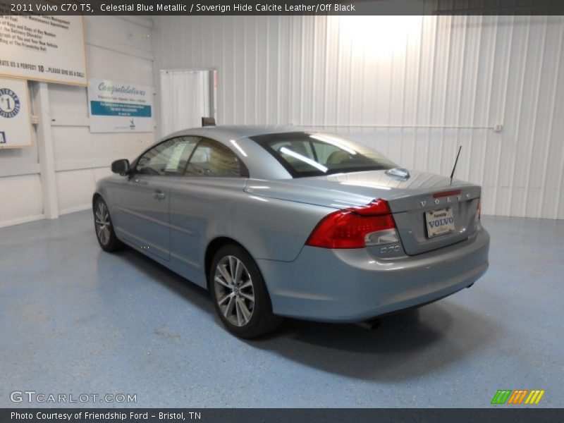 Celestial Blue Metallic / Soverign Hide Calcite Leather/Off Black 2011 Volvo C70 T5