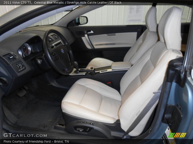 Celestial Blue Metallic / Soverign Hide Calcite Leather/Off Black 2011 Volvo C70 T5