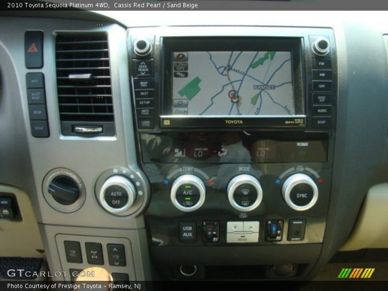 Cassis Red Pearl / Sand Beige 2010 Toyota Sequoia Platinum 4WD