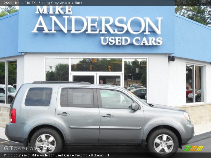 Sterling Gray Metallic / Black 2009 Honda Pilot EX