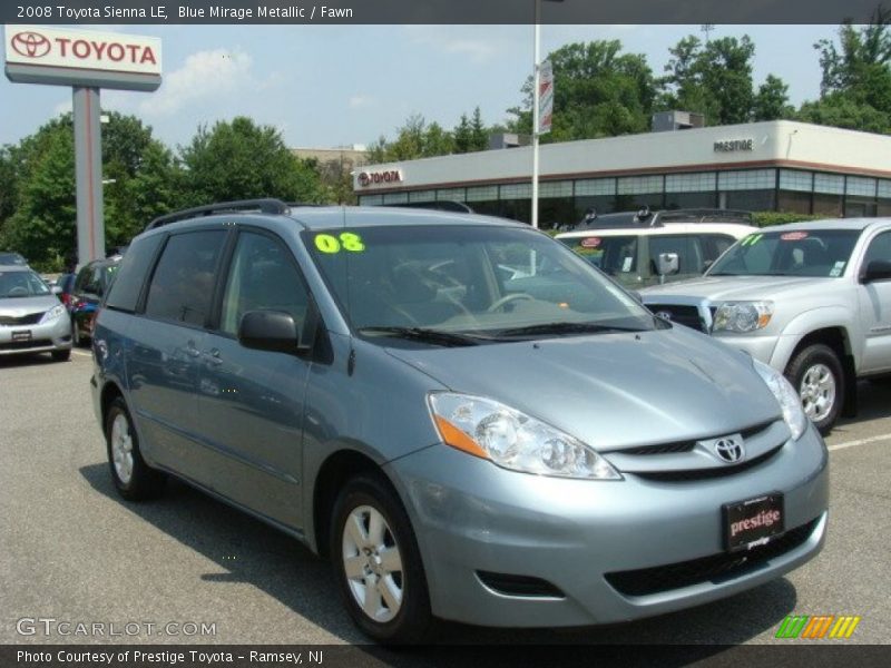 Blue Mirage Metallic / Fawn 2008 Toyota Sienna LE