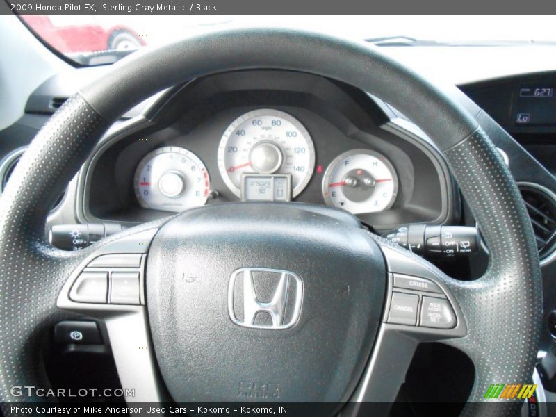 Sterling Gray Metallic / Black 2009 Honda Pilot EX