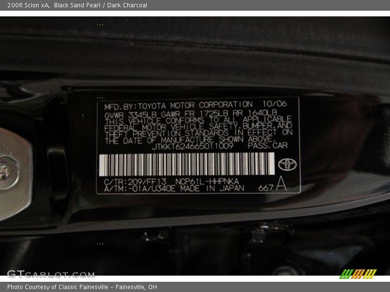 Black Sand Pearl / Dark Charcoal 2006 Scion xA