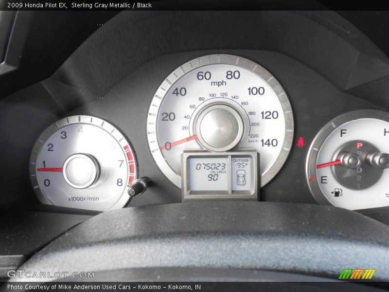 Sterling Gray Metallic / Black 2009 Honda Pilot EX