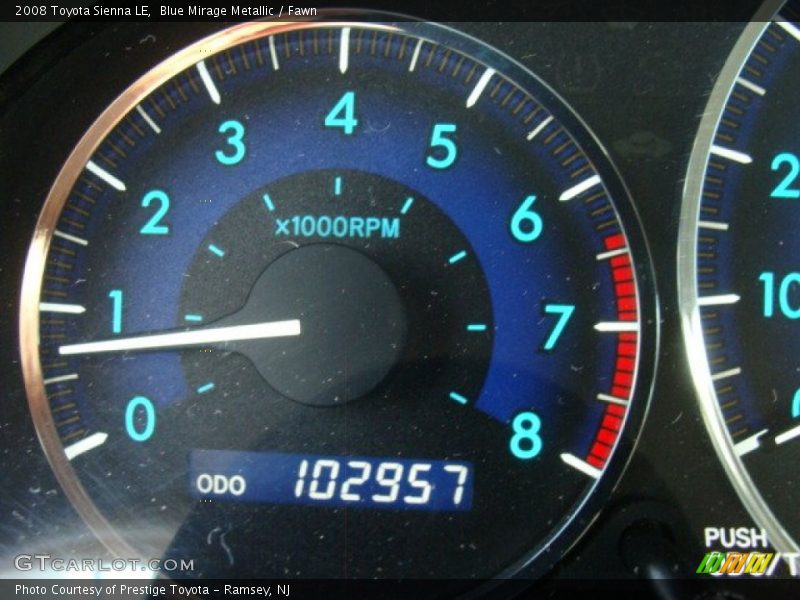 Blue Mirage Metallic / Fawn 2008 Toyota Sienna LE