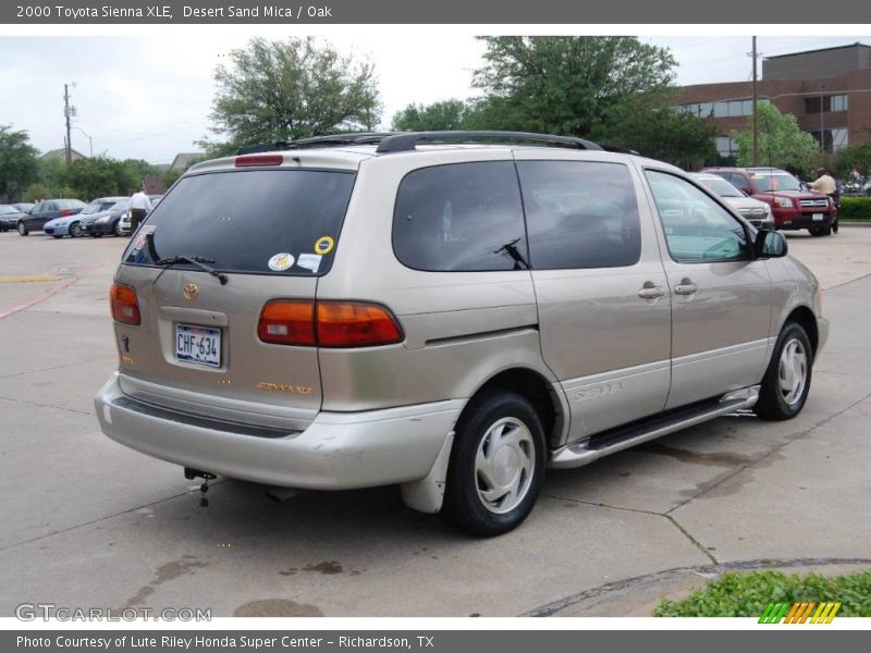 Desert Sand Mica / Oak 2000 Toyota Sienna XLE