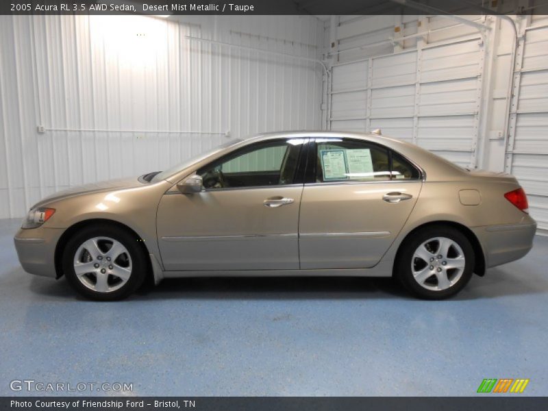 Desert Mist Metallic / Taupe 2005 Acura RL 3.5 AWD Sedan