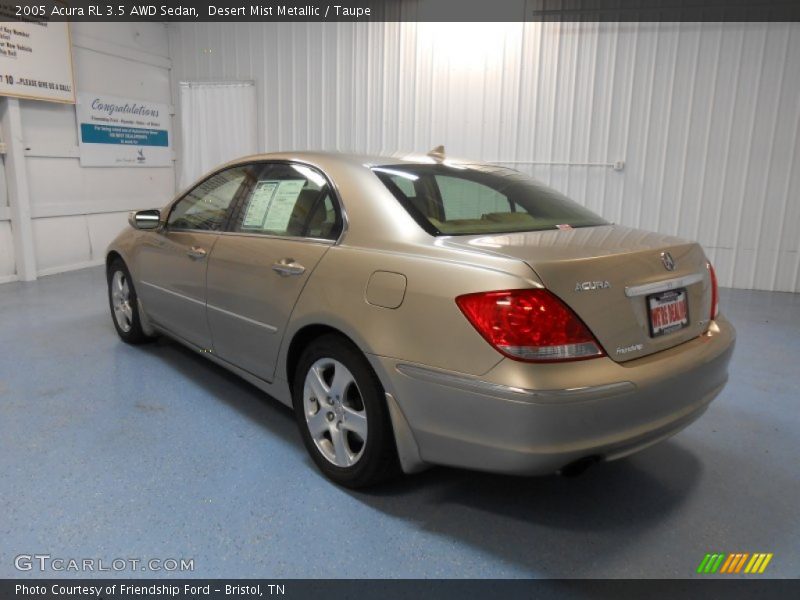 Desert Mist Metallic / Taupe 2005 Acura RL 3.5 AWD Sedan