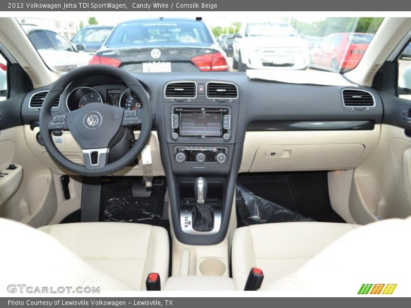 Candy White / Cornsilk Beige 2013 Volkswagen Jetta TDI SportWagen