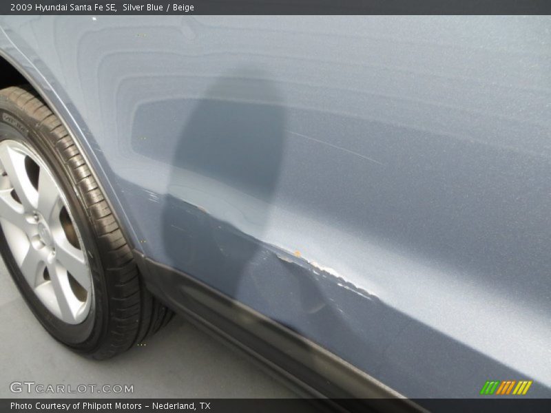 Silver Blue / Beige 2009 Hyundai Santa Fe SE