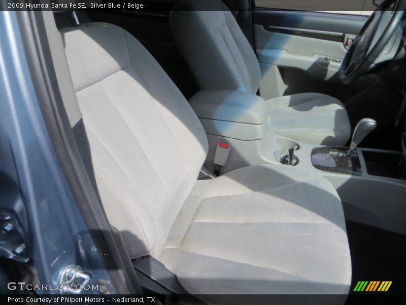 Silver Blue / Beige 2009 Hyundai Santa Fe SE