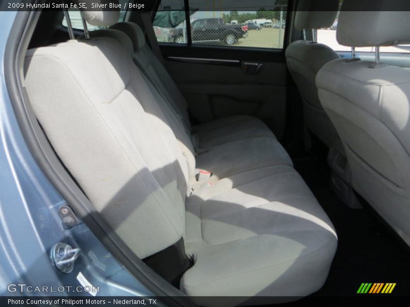 Silver Blue / Beige 2009 Hyundai Santa Fe SE