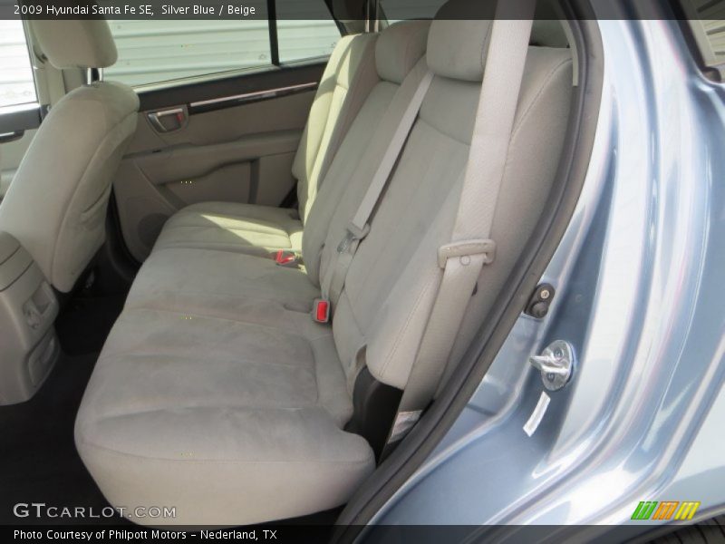 Silver Blue / Beige 2009 Hyundai Santa Fe SE