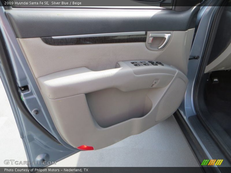 Silver Blue / Beige 2009 Hyundai Santa Fe SE