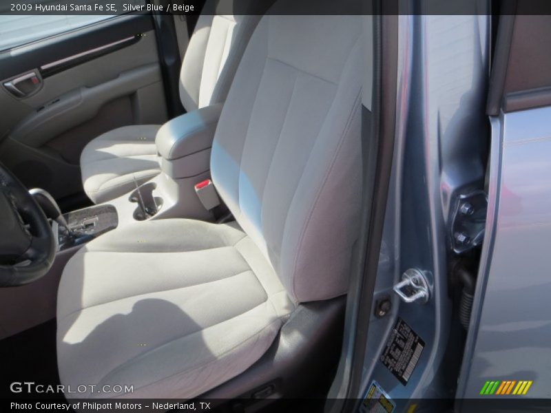 Silver Blue / Beige 2009 Hyundai Santa Fe SE