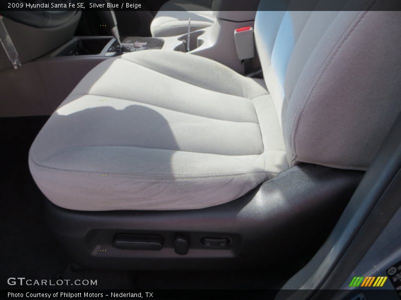 Silver Blue / Beige 2009 Hyundai Santa Fe SE