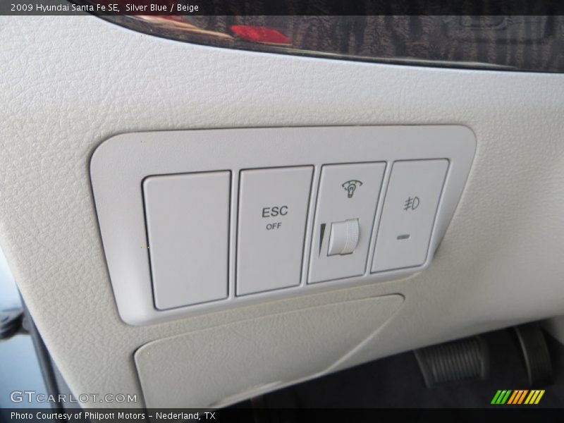Silver Blue / Beige 2009 Hyundai Santa Fe SE