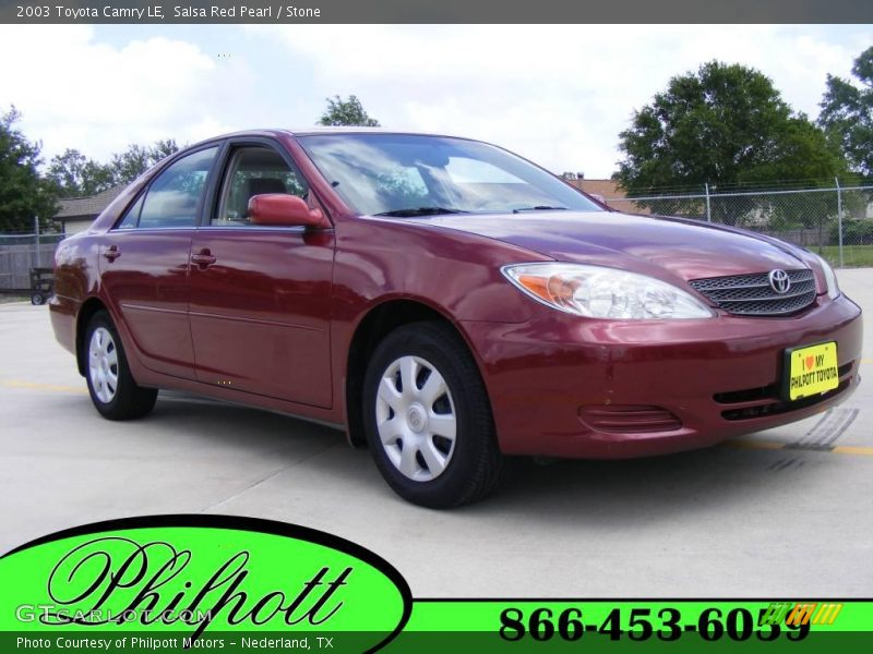 Salsa Red Pearl / Stone 2003 Toyota Camry LE