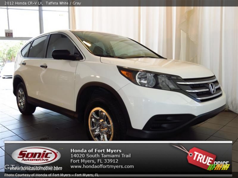 Taffeta White / Gray 2012 Honda CR-V LX