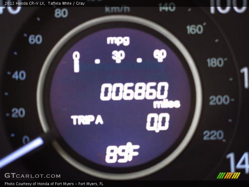Taffeta White / Gray 2012 Honda CR-V LX