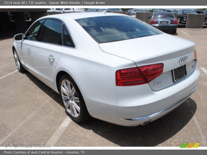 Glacier White Metallic / Nougat Brown 2014 Audi A8 L TDI quattro