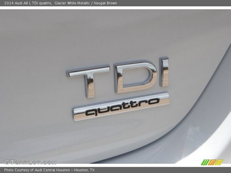 Glacier White Metallic / Nougat Brown 2014 Audi A8 L TDI quattro