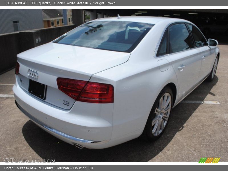 Glacier White Metallic / Nougat Brown 2014 Audi A8 L TDI quattro