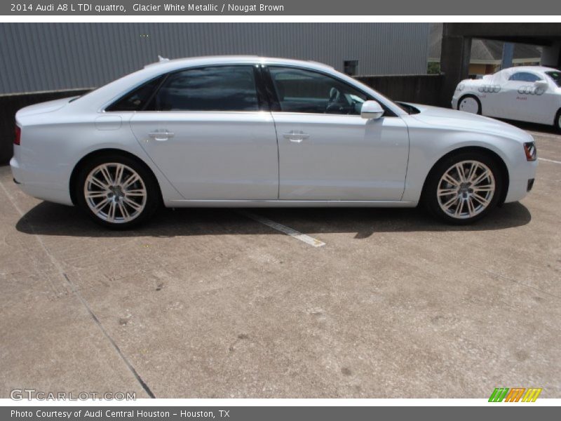 Glacier White Metallic / Nougat Brown 2014 Audi A8 L TDI quattro