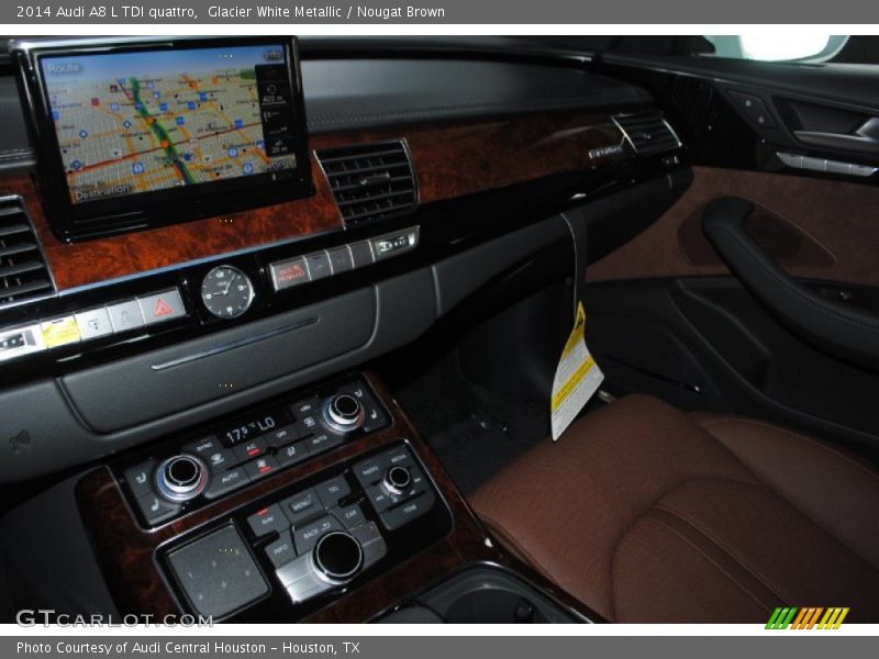 Glacier White Metallic / Nougat Brown 2014 Audi A8 L TDI quattro