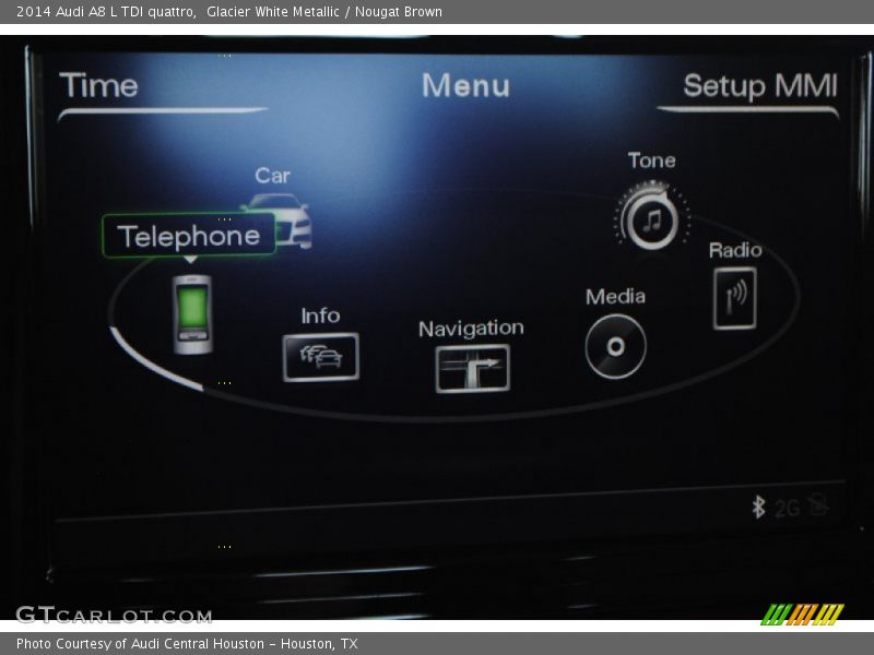 Glacier White Metallic / Nougat Brown 2014 Audi A8 L TDI quattro