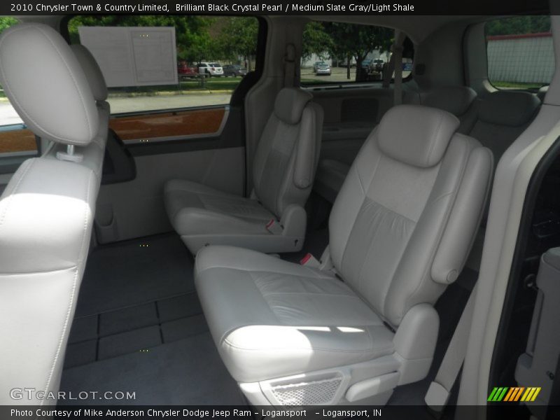 Brilliant Black Crystal Pearl / Medium Slate Gray/Light Shale 2010 Chrysler Town & Country Limited