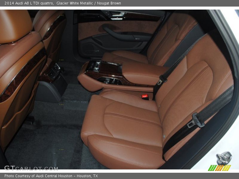 Glacier White Metallic / Nougat Brown 2014 Audi A8 L TDI quattro