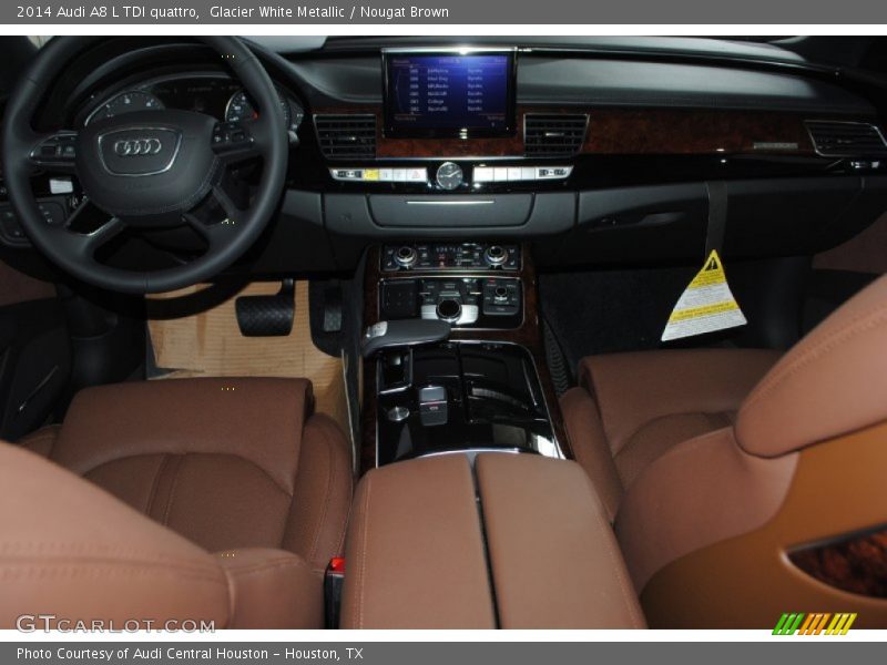 Glacier White Metallic / Nougat Brown 2014 Audi A8 L TDI quattro