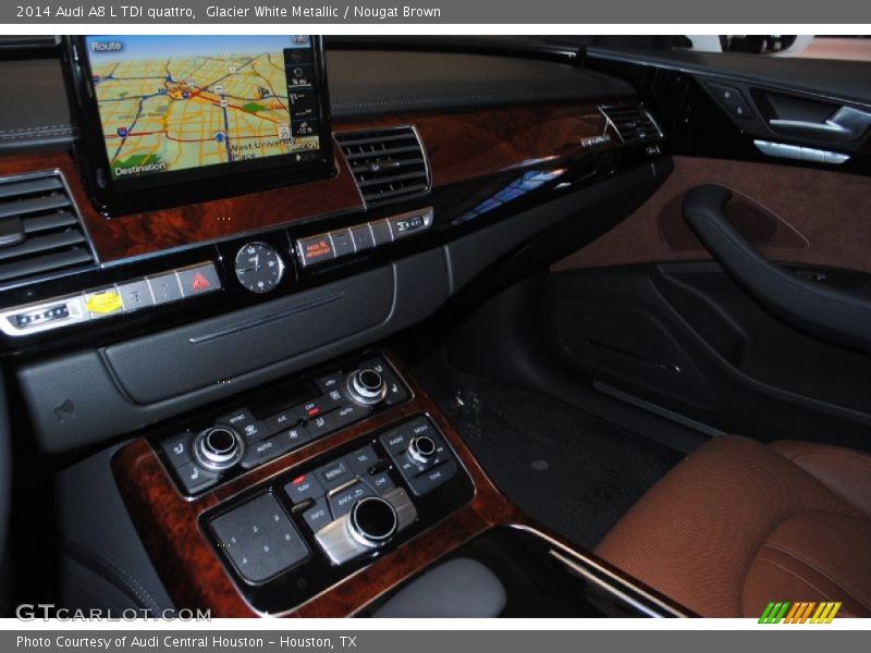 Glacier White Metallic / Nougat Brown 2014 Audi A8 L TDI quattro