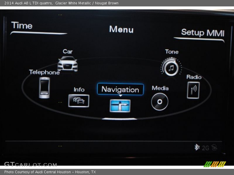 Glacier White Metallic / Nougat Brown 2014 Audi A8 L TDI quattro