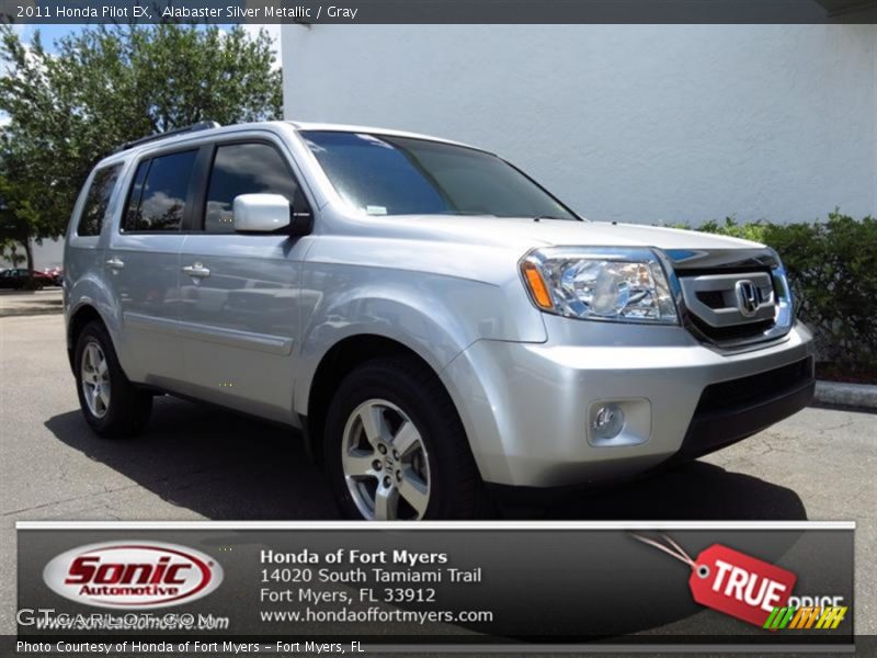 Alabaster Silver Metallic / Gray 2011 Honda Pilot EX
