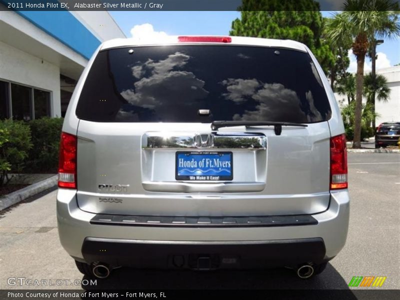 Alabaster Silver Metallic / Gray 2011 Honda Pilot EX