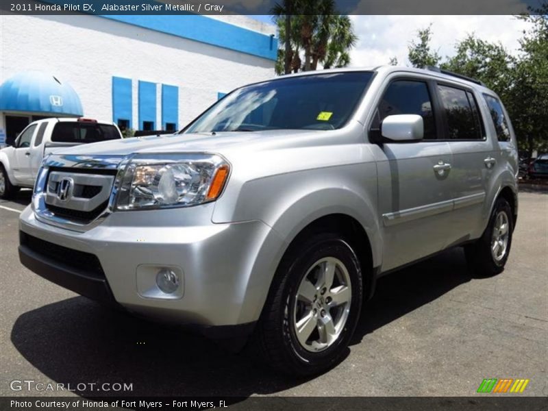 Alabaster Silver Metallic / Gray 2011 Honda Pilot EX