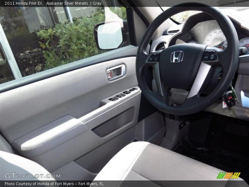 Alabaster Silver Metallic / Gray 2011 Honda Pilot EX