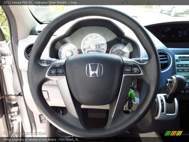 Alabaster Silver Metallic / Gray 2011 Honda Pilot EX