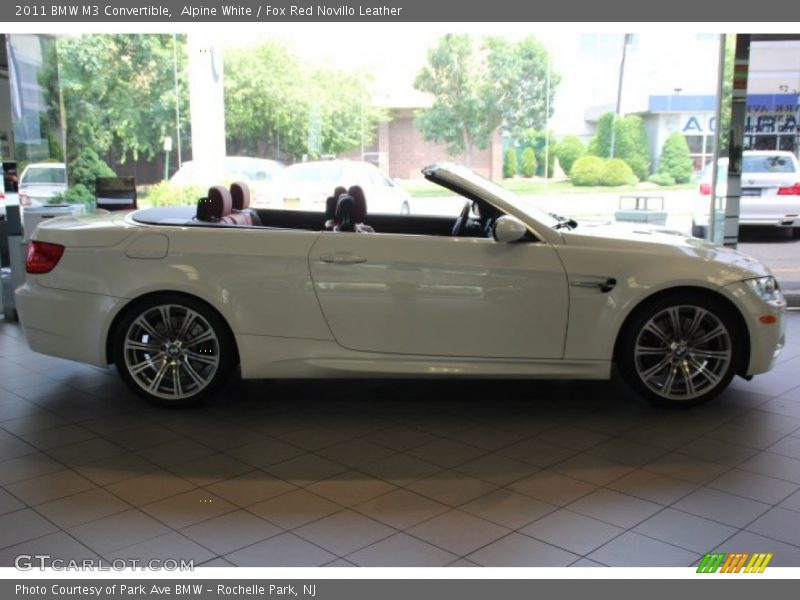 Alpine White / Fox Red Novillo Leather 2011 BMW M3 Convertible