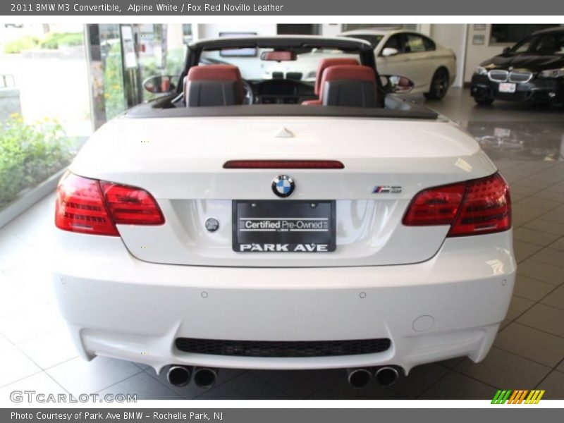 Alpine White / Fox Red Novillo Leather 2011 BMW M3 Convertible