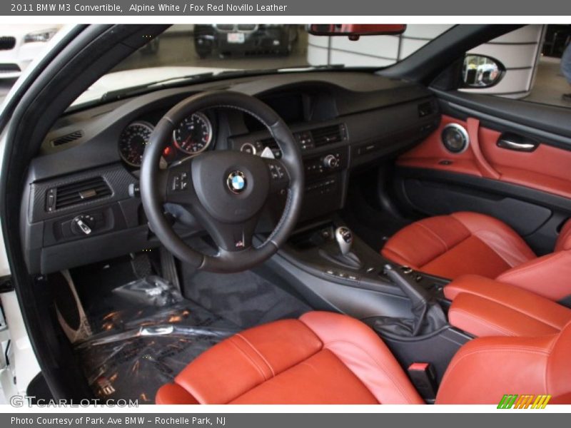Alpine White / Fox Red Novillo Leather 2011 BMW M3 Convertible