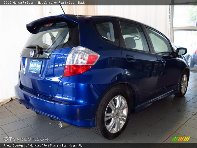 Blue Sensation Pearl / Sport Black 2010 Honda Fit Sport